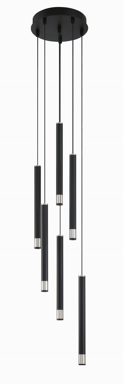 George Kovacs - P5404-691-L - LED Pendant - Wand - Coal And Brushed Nickel