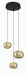 George Kovacs - P5473-884-L - LED Mini Pendant - Halo - Coal And Brushed Gold