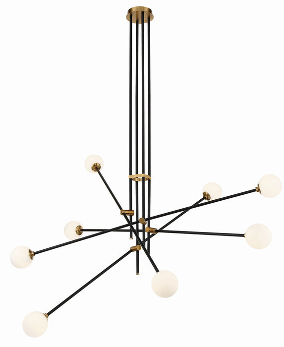 George Kovacs - P8152-681 - Eight Light Chandelier - Cosmet - Coal And Aged Brass