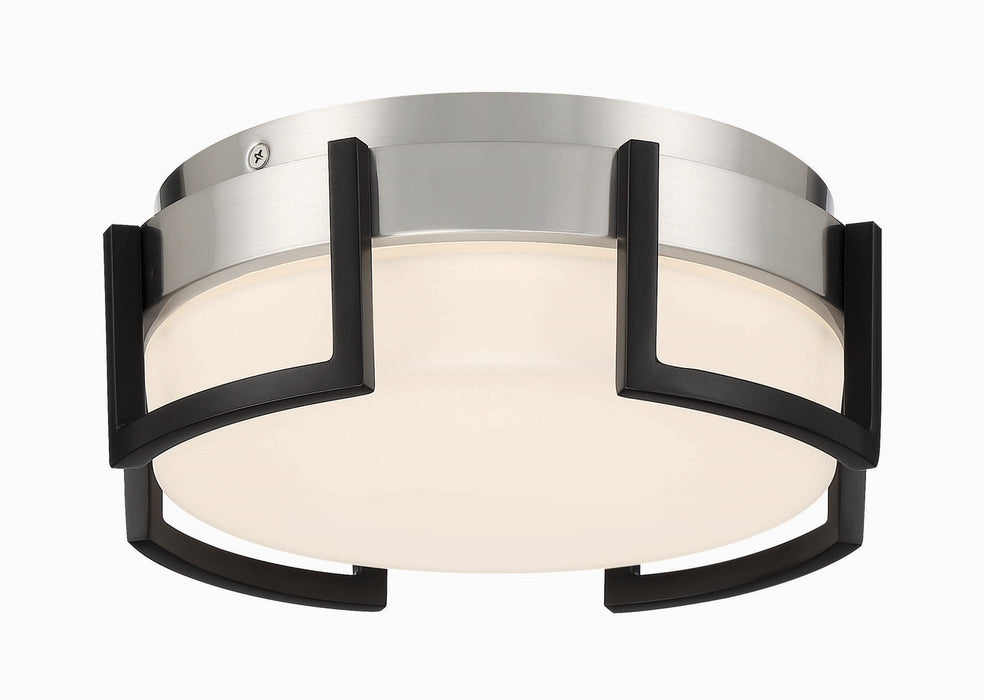 George Kovacs - P953-1-691-L - LED Flush Mount - Bezel Set - Coal And Brushed Nickel