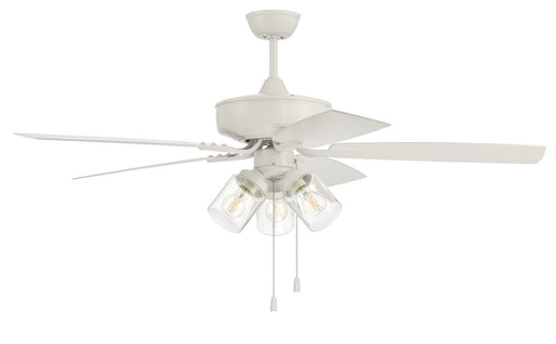 Craftmade - OP104W5 - 52``Outdoor Ceiling Fan - Outdoor Pro Plus 104 Clear 3 Light Kit - White