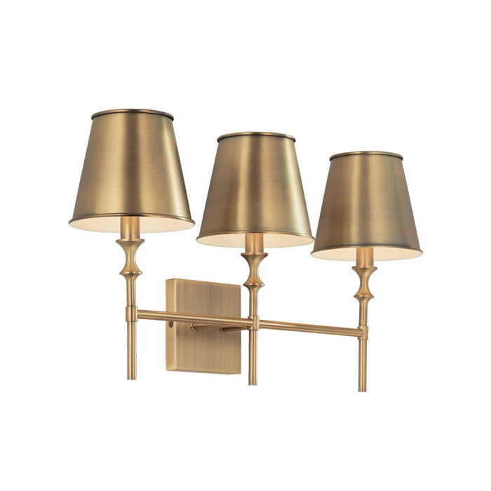 Capital Lighting - 149731AD-708 - Three Light Vanity - Whitney - Aged Brass