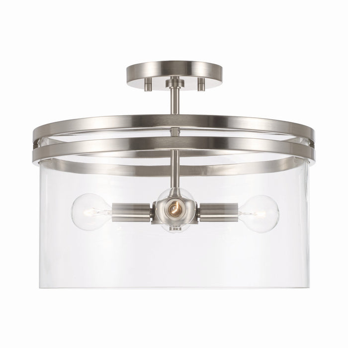 Capital Lighting - 248741BN - Four Light Semi-Flush Mount - Fuller - Brushed Nickel