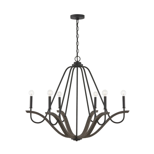 Capital Lighting - 447661CK - Six Light Chandelier - Clive - Carbon Grey and Black Iron