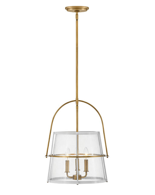 Hinkley - 38113HB-PT - LED Pendant - Tournon - Heritage Brass with Polished White Accents