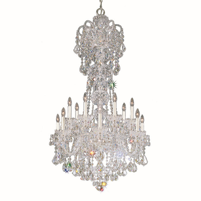Schonbek - 6817-40S - 14 Light Chandelier - Olde World - Polished Silver
