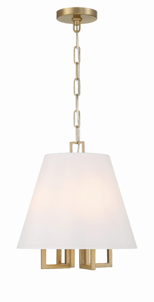 Crystorama - 2254-VG - Four Light Mini Chandelier - Westwood - Vibrant Gold