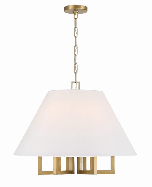 Crystorama - 2256-VG - Six Light Chandelier - Westwood - Vibrant Gold