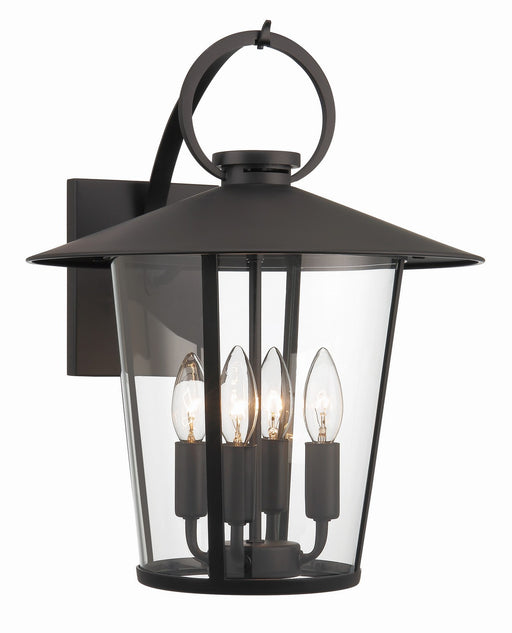 Crystorama - AND-9202-CL-MK - Four Light Outdoor Wall Mount - Andover - Matte Black