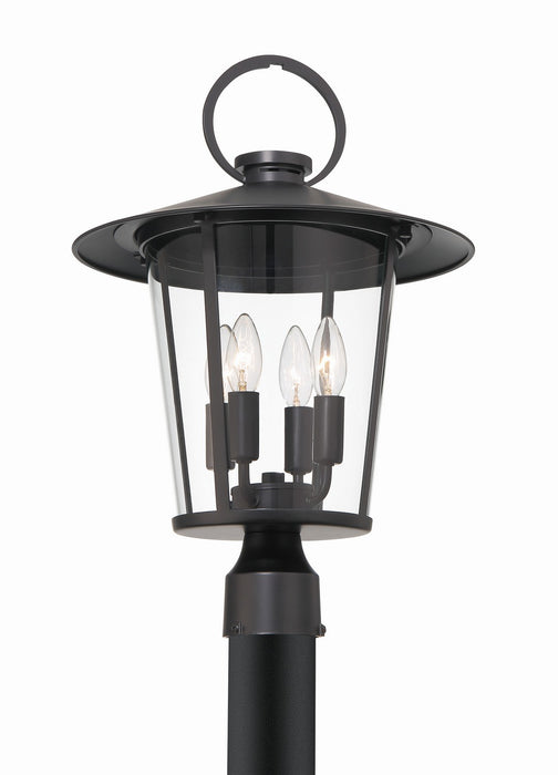 Crystorama - AND-9209-CL-MK - Four Light Outdoor Post Mount - Andover - Matte Black