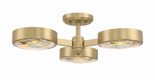 Crystorama - ORS-733-MG - Three Light Ceiling Mount - Orson - Modern Gold