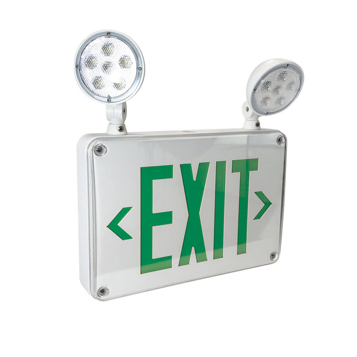 Nora Lighting - NEX-720-LED/G - LED Self-Diagnostic Exit & Emergency Sign w/ Battery Backup - White