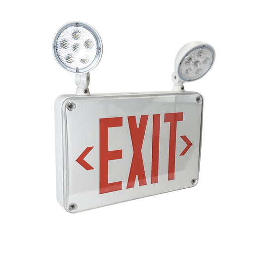 Nora Lighting - NEX-720-LED/R - LED Self-Diagnostic Exit & Emergency Sign w/ Battery Backup - White