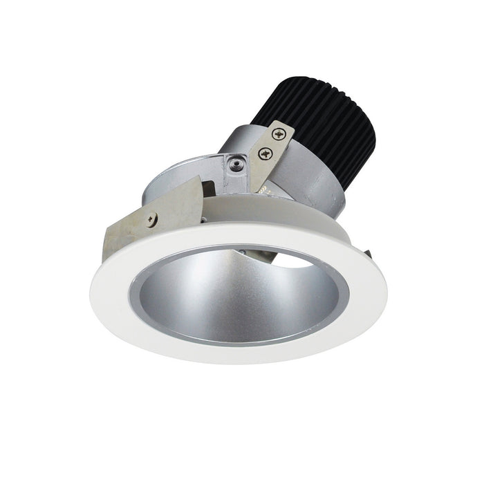 Nora Lighting - NIO-4RD27QHZMPW - LED Adjustable Deep Reflector - Haze Reflector / Matte Powder White Flange