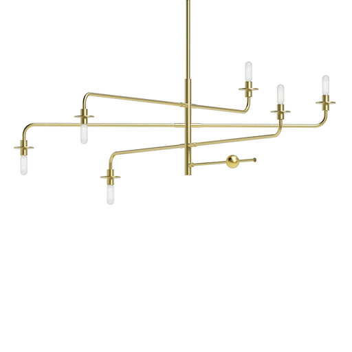 Sonneman - 4546.38 - Six Light Pendant - Atelier - Satin Brass