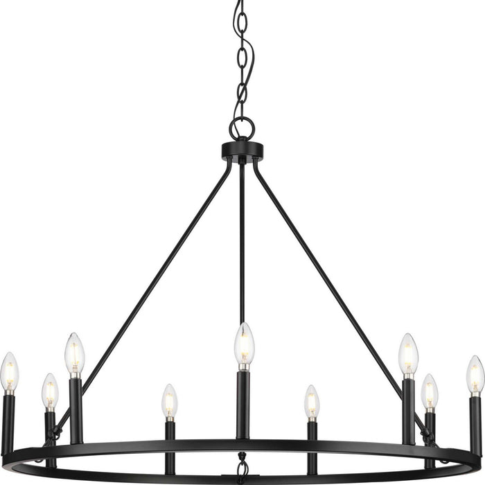 Progress Lighting - P400314-31M - Nine Light Chandelier - Gilliam - Matte Black