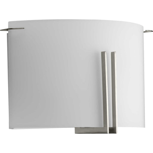 Progress Lighting - P710118-009 - Two Light Wall Sconce - Modern Glass Sconce - Brushed Nickel