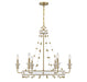 Savoy House - 1-3804-6-142 - Six Light Chandelier - Iris - White with Warm Brass