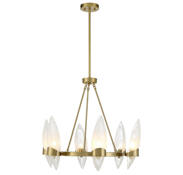 Savoy House - 1-5500-6-322 - Six Light Chandelier - Nouvel - Warm Brass