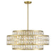 Savoy House - 7-9048-6-322 - Six Light Pendant - Renzo - Warm Brass