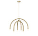 Meridian - M100115NB - Six Light Chandelier - Natural Brass