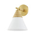 Mitzi - H709101-AGB/TWH - One Light Wall Sconce - Mica - Aged Brass