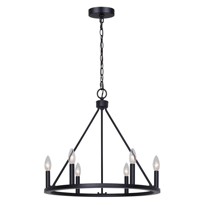 Canarm - ICH2033B06BK26 - Six Light Chandelier - Mara - Black