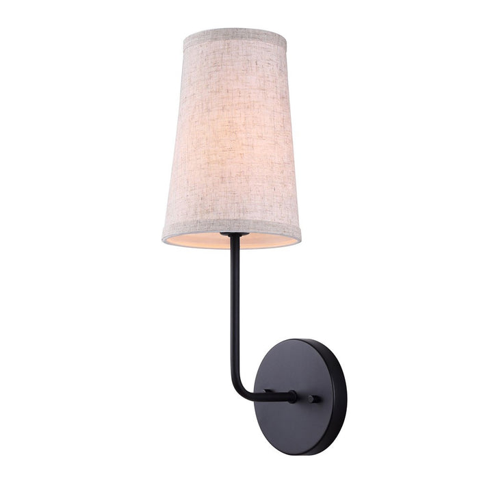 Canarm - IWF2039B01BK - One Light Wall Sconce - Oakly - Black