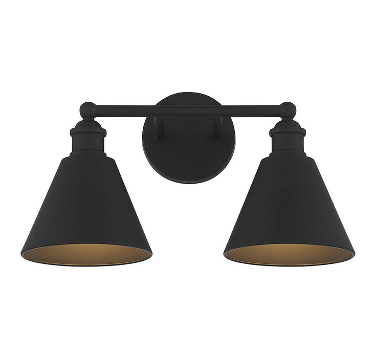 Meridian - M80063MBK - Two Light Bathroom Vanity Light - Matte Black