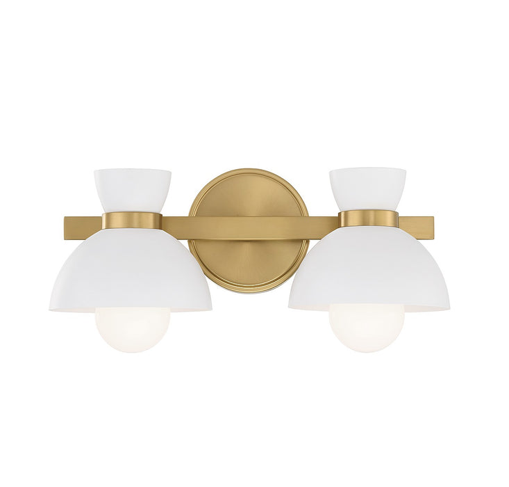 Meridian - M80074NB - Two Light Bathroom Vanity - Natural Brass