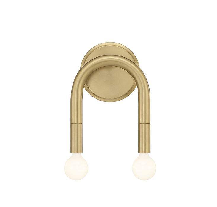 Meridian - M90099NB - Two Light Wall Sconce - Natural Brass