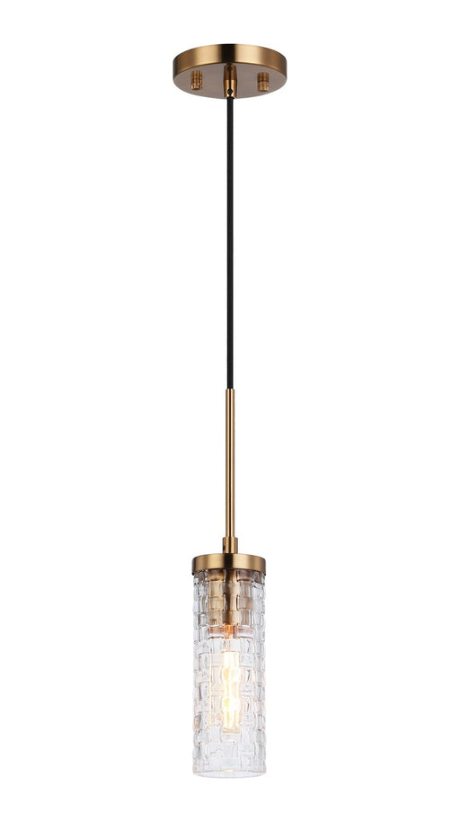 Matteo Lighting - C32101AG - One Light Pendant - Weaver - Aged Gold Brass