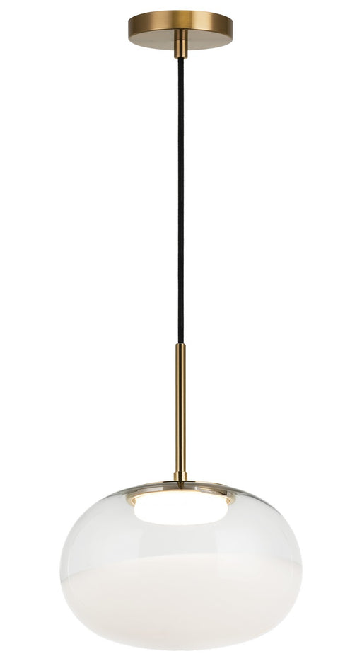 Matteo Lighting - C60511AGWH - LED Pendant - Jayce - Aged Gold Brass