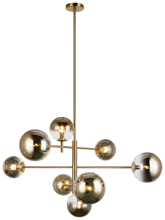 Matteo Lighting - C70708AGAG - Eight Light Chandelier - Averley - Aged Gold Brass