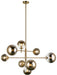 Matteo Lighting - C70708AGAG - Eight Light Chandelier - Averley - Aged Gold Brass