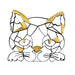 Varaluz - 425WA84 - Wall Art - Geometric Animal Kingdom - Matte Black/Antique Gold Leaf