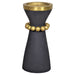 Cyan - 11514 - Candleholder - Parvati - Antique Brass and Black