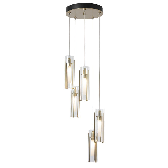 Hubbardton Forge - 131124-SKT-STND-86-ZM0065 - LED Pendant - Exos Glass - Modern Brass