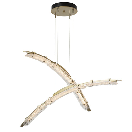 Hubbardton Forge - 137587-LED-STND-86-ZM0749 - LED Pendant - Glissade - Modern Brass