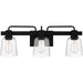 Quoizel - LYD8624MBK - Three Light Bath - Lydia - Matte Black