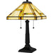 Quoizel - TF16136MBK - Two Light Table Lamp - Tiffany - Matte Black