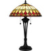 Quoizel - TF16143MBK - Two Light Table Lamp - Tiffany - Matte Black