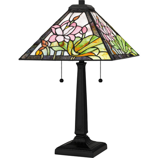 Quoizel - TF16145MBK - Two Light Table Lamp - Tiffany - Matte Black