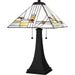 Quoizel - TF16146MBK - Two Light Table Lamp - Tiffany - Matte Black