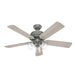 Hunter - 52382 - 52``Ceiling Fan - Shady Grove - Matte Silver
