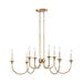 ELK Home - 89727/8 - Eight Light Linear Chandelier - Cecil - Natural Brass