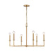 ELK Home - 89886/6 - Six Light Chandelier - Dunne - Lacquered Brass