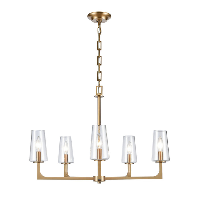 ELK Home - 89975/5 - Five Light Chandelier - Fitzroy - Lacquered Brass