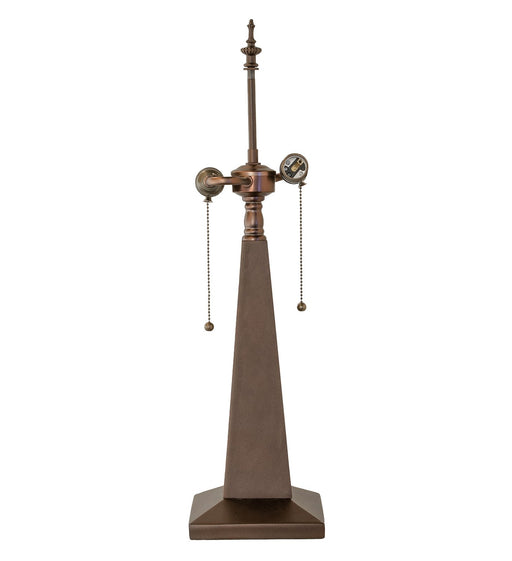 Meyda Tiffany - 16873 - Two Light Table Base - Obelisk - Mahogany Bronze