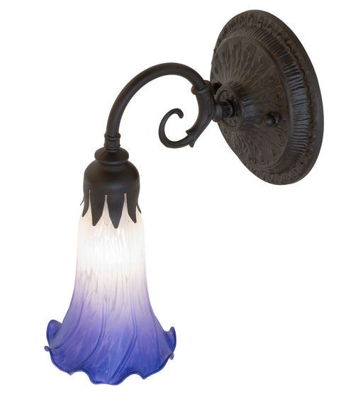 Meyda Tiffany - 260491 - One Light Wall Sconce - Blue/White - Oil Rubbed Bronze